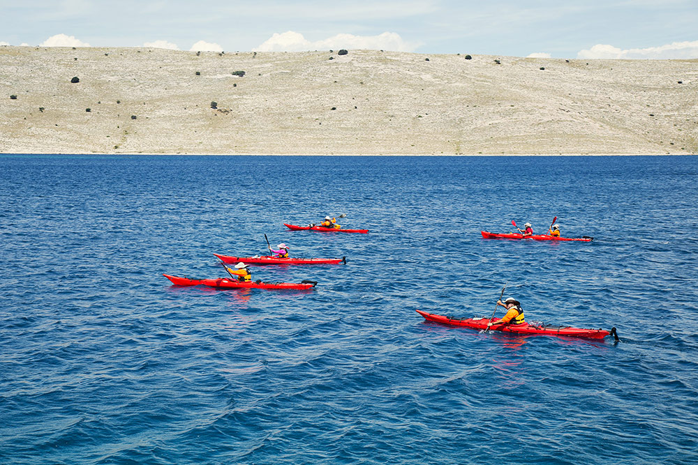 group sea kayaking trip in croatia